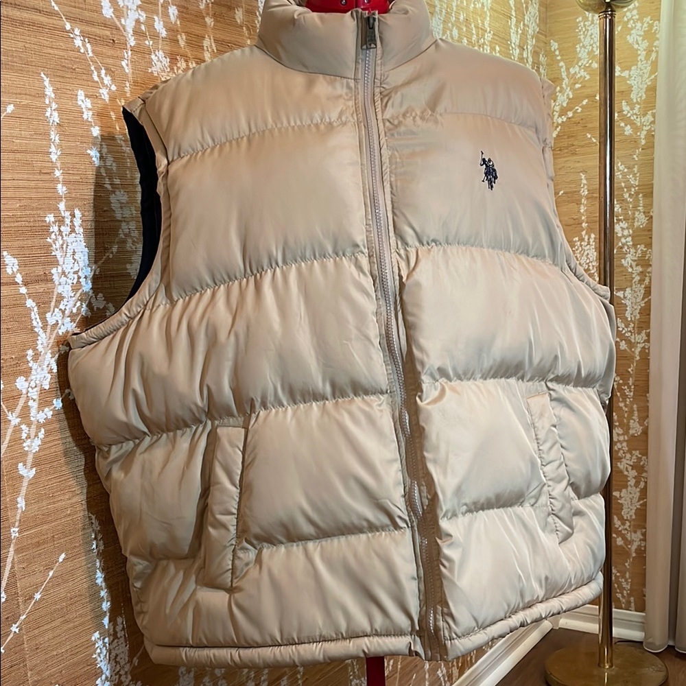 U.S. Polo Assn. Cream Tan Puffer Jacket